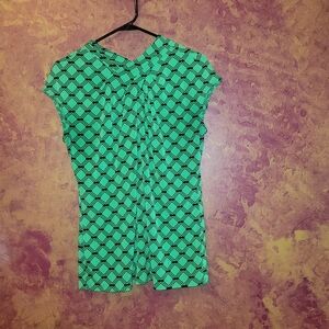 Worthington Green Geometric Blouse